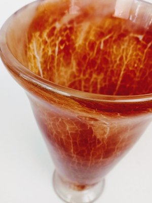 Orange-Red Art Glass Vase by Daniel Gheys-FSD-1067635