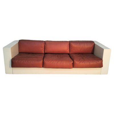 Orange Saratoga 3-Seater Sofa attributed to Massimo & Lella Vignelli for Poltronova, 1960s-1970s-RNN-1716305