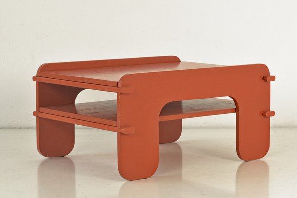 Orange Side Table attributed to Fratelli Reguitti, Italy, 1969-LOB-1405470