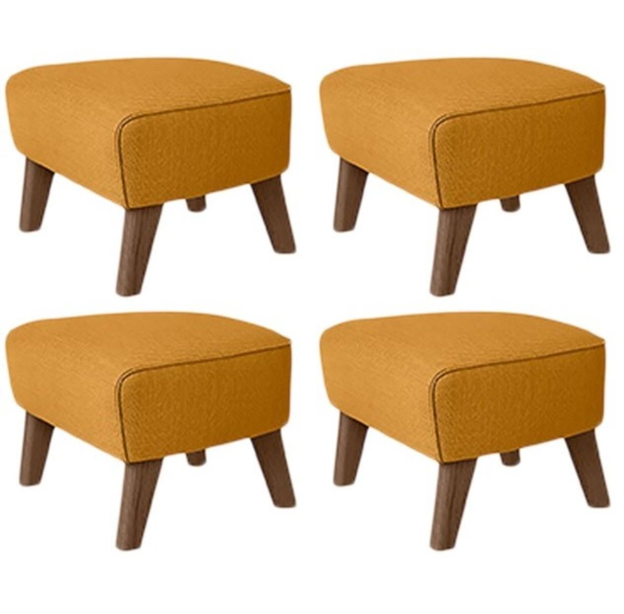 Orange Smoked Oak Raf Simons Vidar 3 My Own Chair Footstools by Lassen, Set of 4