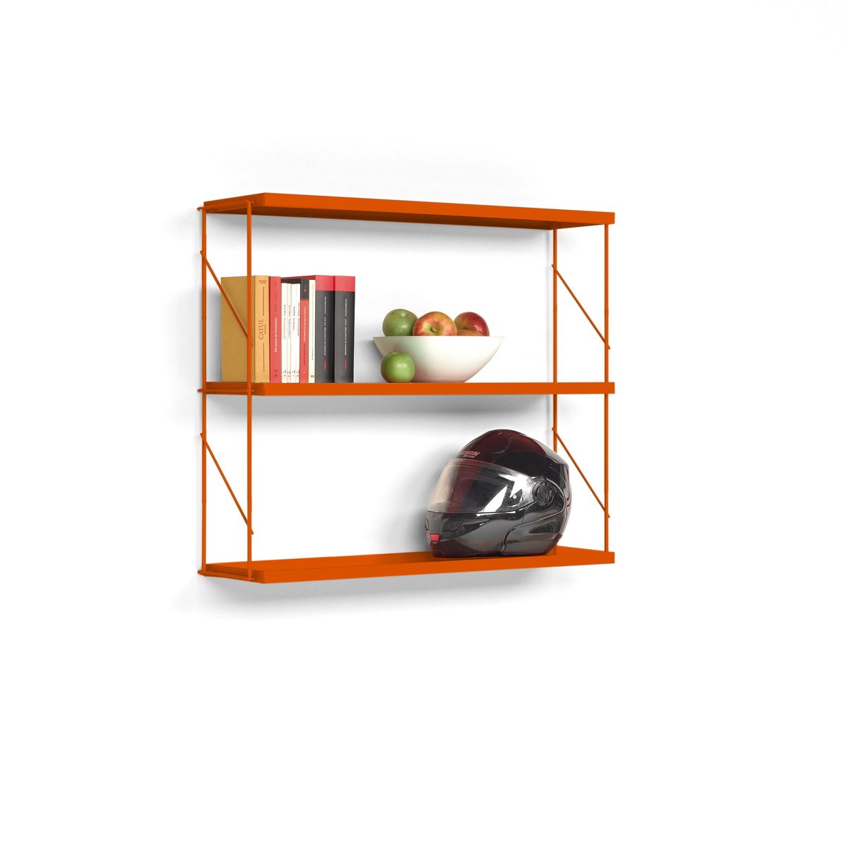 Orange Tria Pack Wall Shelf by J.M. Massana & J.M. Tremoleda for Mobles 114