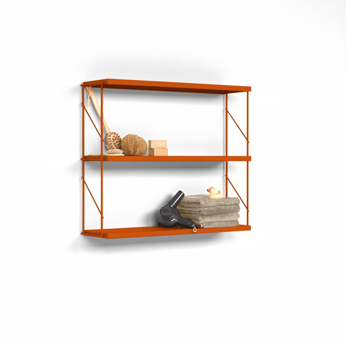 Orange Tria Pack Wall Shelf by J.M. Massana & J.M. Tremoleda for Mobles 114