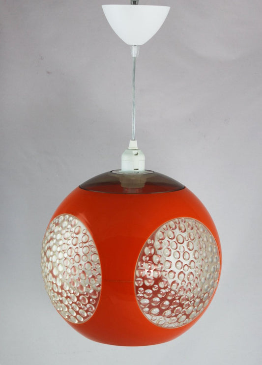 Orange UFO Ceiling Lamp in the style of Luigi Colani, 1970s