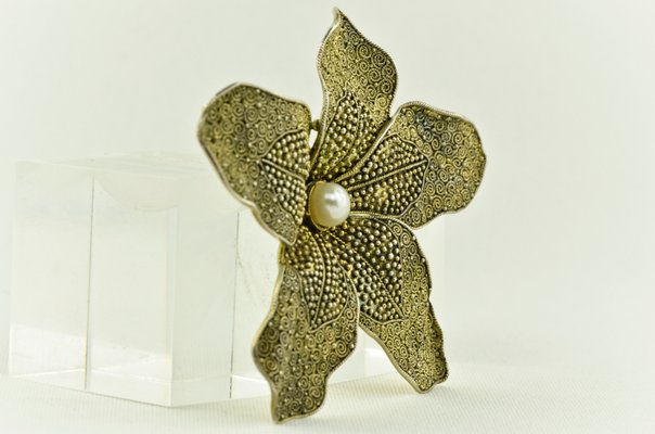 Orchid Brooch by Theodor Fahrner, Germany, 1935-LOB-947456