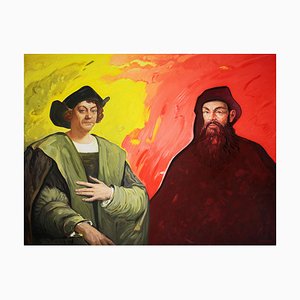 Orest Hrystak, Colomb et Magellan, 2022, Oil on Canvas-CHG-2030889