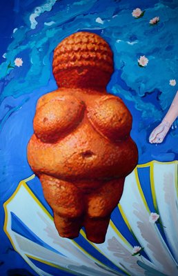 Orest Hrytsak, Kim Kardashian & Venus, 2020, Mixed Media on Canvas-CHG-1374605