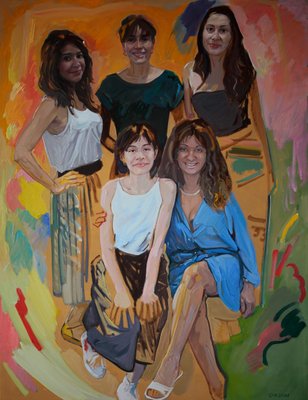 Orest Hrytsak, Les Demoiselles de Monti, 2021, Mixed Media on Canvas-CHG-1374618