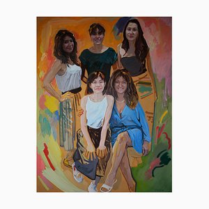 Orest Hrytsak, Les Demoiselles de Monti, 2021, Mixed Media on Canvas-CHG-1374618