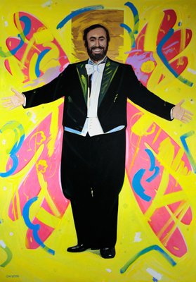 Orest Hrytsak, Luciano Pavarotti, 2019, Mixed Media on Canvas-CHG-1374609