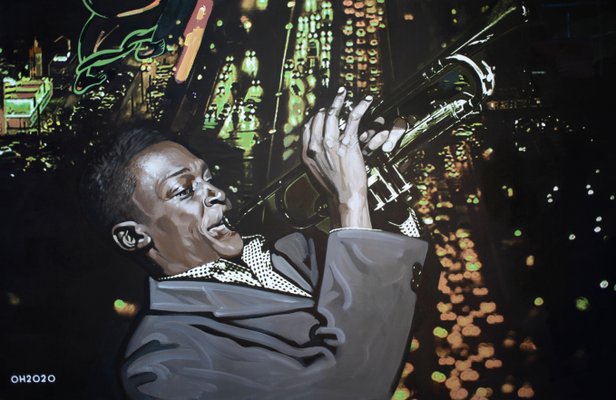 Orest Hrytsak, Miles Davis, 2020, Mixed Media on Canvas-CHG-1374601