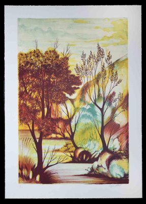 Orfeo Vitali, Autumn, Original Etching, 1970s-ZCI-2029643