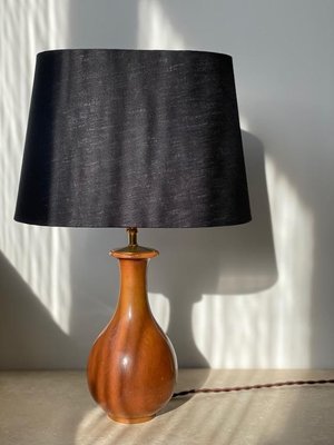 Organic Formed Brown Table Lamp by Gunnar Nylund for Rörstrand, 1950s-ARN-678599