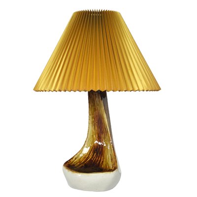 Organic Shaped Table Lamp in Warm Brown Colors by Axella Stentøj, Denmark, 1970s-HPQ-1263971