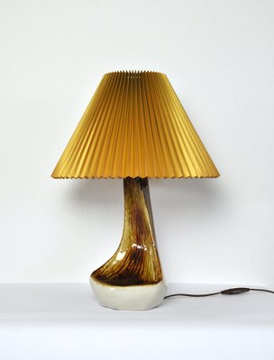 Organic Shaped Table Lamp in Warm Brown Colors by Axella Stentøj, Denmark, 1970s-HPQ-1263971