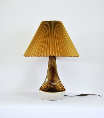 Organic Shaped Table Lamp in Warm Brown Colors by Axella Stentøj, Denmark, 1970s-HPQ-1263971