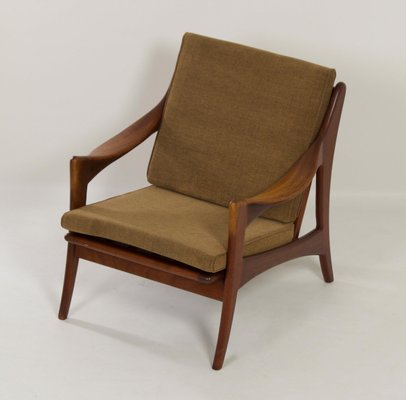 Organic Teak Easy Chair With Low Back from De Ster, 1960s-ZT-1173705