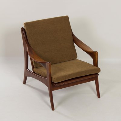 Organic Teak Easy Chair With Low Back from De Ster, 1960s-ZT-1173705