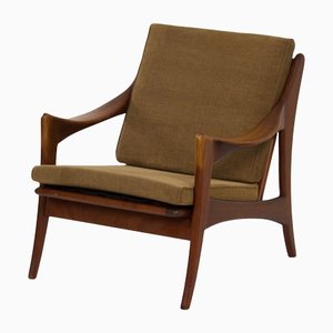 Organic Teak Easy Chair With Low Back from De Ster, 1960s-ZT-1173705