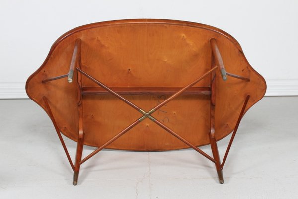 Organically Shaped Walnut Coffee Table by William Watting, Denmark, 1950s-QQ-1419357