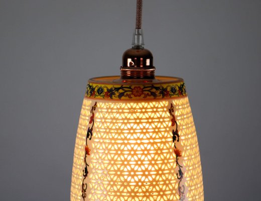 Oriental Ceramic Pendant Lamp, 1980s-HGJ-711682