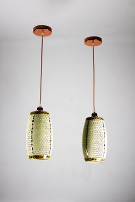 Oriental Ceramic Pendant Lamps, 1980s, Set of 2-HGJ-713231