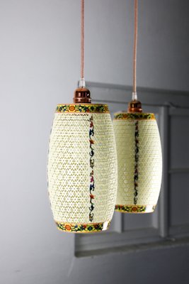 Oriental Ceramic Pendant Lamps, 1980s, Set of 2-HGJ-713231