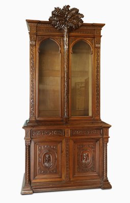 Oriental Top Display Cabinet in Walnut, France, 1870-QFT-1110309