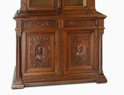 Oriental Top Display Cabinet in Walnut, France, 1870-QFT-1110309