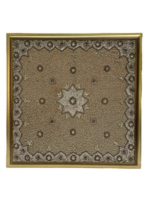 Oriental Wall Decoration, India, 20th-Century, Sequin Embroidery, Framed-FSD-1345191