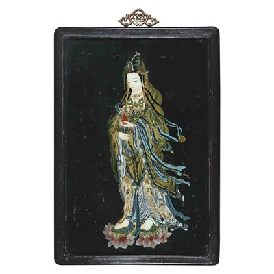 Oriental Woman, Enamel on Board, Early 20th-Century-ZCI-1306997