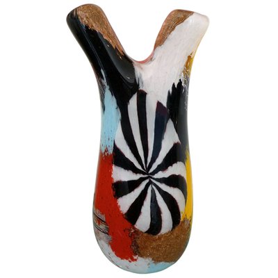 Oriente Murano Glass Vase with Double Neck attributed to Dino Martens, 1950s-YGE-1378271