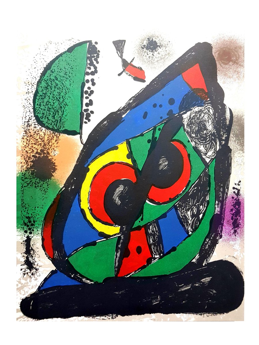 Original Abstract Lithograph from ''Lithographe IV'' 1981