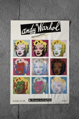 Original Andy Warhol Marilyn Monroe Exhibition Poster by Ros Nagy-Roden, Museum Ludwig Köln, 1989-1990-ZAA-1766080