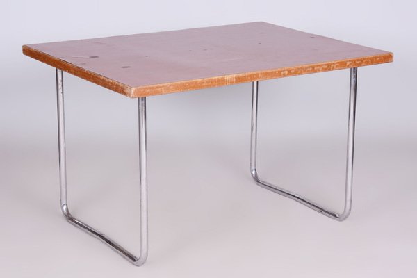 Original Bauhaus Dining Table attributed to Mücke Melder, Former Czechoslovakia, 1930s-WHY-1732069