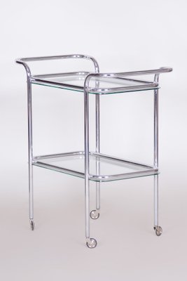 Original Bauhaus Trolley in Chrome-Plated Steel & Glass, Germany, 1940s-WHY-1778075