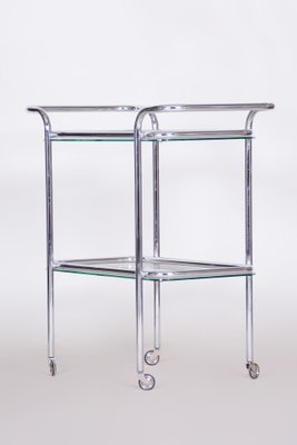 Original Bauhaus Trolley in Chrome-Plated Steel & Glass, Germany, 1940s-WHY-1778075