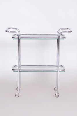 Original Bauhaus Trolley in Chrome-Plated Steel & Glass, Germany, 1940s-WHY-1778075