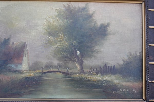 Original Framed & Signed Landscape Oil Paintings, Set of 2-UWJ-1245564