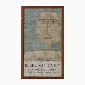 Original Galerie Berggruen Exhibition Poster with Klee & Kandinsky by Jacomet, Paris, 1960s, Framed-ZAA-1759355