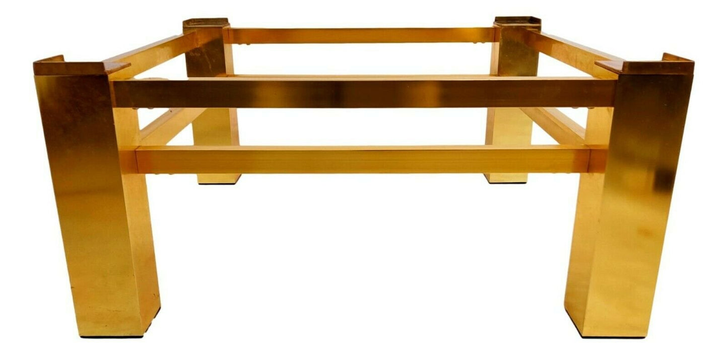 Original Golden Aluminum Living Room Coffee Table, 1970s