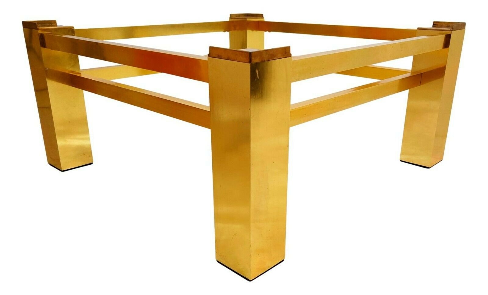 Original Golden Aluminum Living Room Coffee Table, 1970s