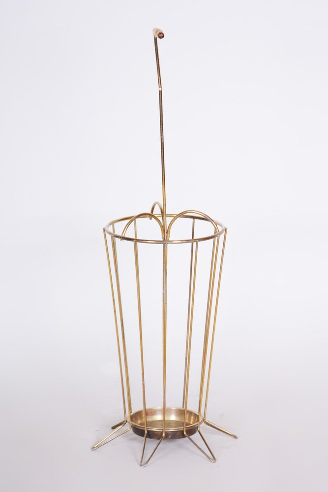 Original Mid-Century Umbrella Stand in Brass, France, 1950s