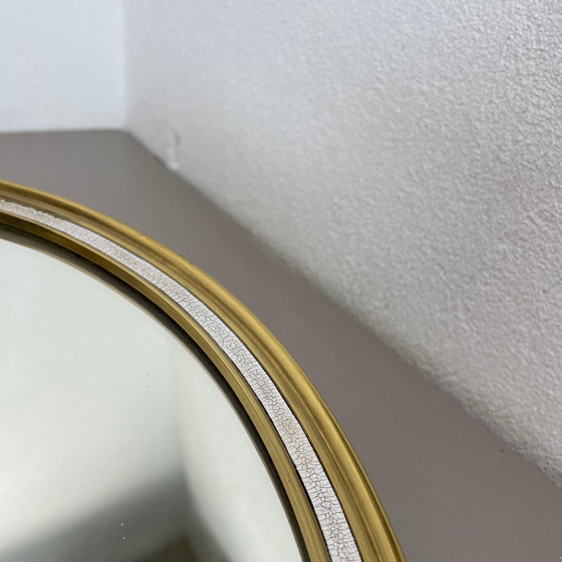 Original Modern Brass Table Mirror from United Werkstätten Munich, Germany, 1950s