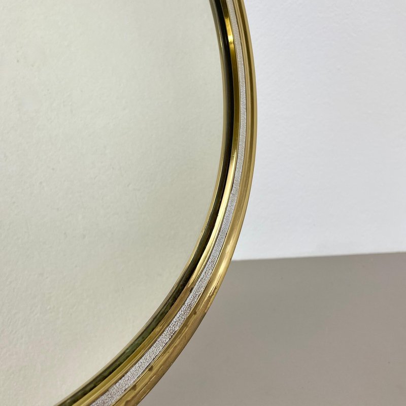 Original Modern Brass Table Mirror from United Werkstätten Munich, Germany, 1950s