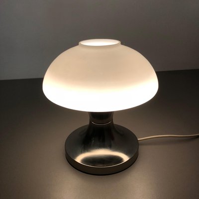 Original Modernist Mushroom Sputnik Table Light with Opal Shade, Italy, 1970s-QZ-1106465