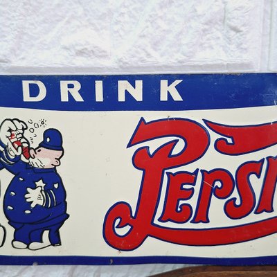 Original Pepsi Cola Tin Sign, 1940-FRB-1777774