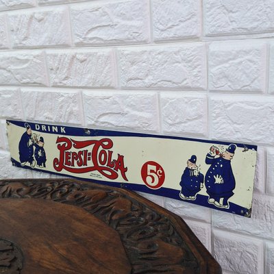 Original Pepsi Cola Tin Sign, 1940-FRB-1777774