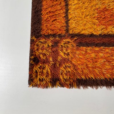 Original Scandinavian Square Pattern Rya Rug by Ege Taepper, Denmark, 1960s-QZ-1344879