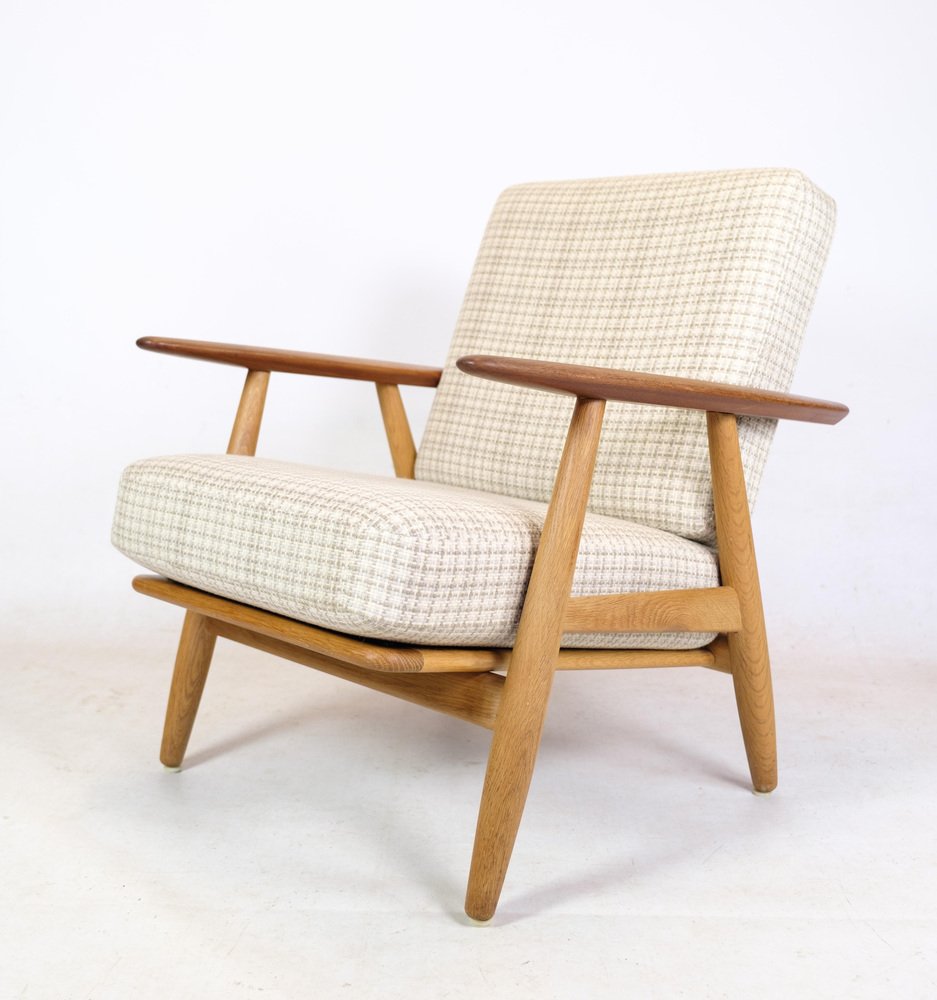 Original Teak and Oak Cigar Lounge Chairs attributed to Hans J. Wegner for Getama, 1960s, Set of 2