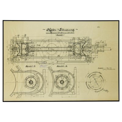 Original Technical Drawing of Compressor, 1925-TZ-865524